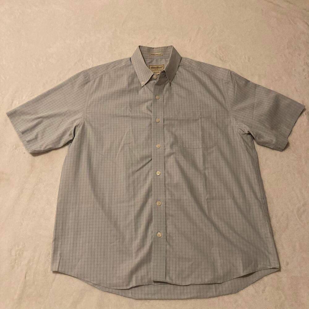Eddie Bauer Wrinkle-Resistant Long Sleeve Button-Down Shirt Men’s Size L
